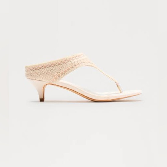 Shoes - Grove Crochet Thong Kitten Heels